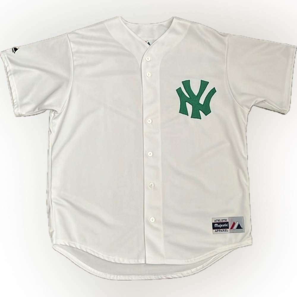 Vintage Majestic NY Yankees Lucky Green Jersey